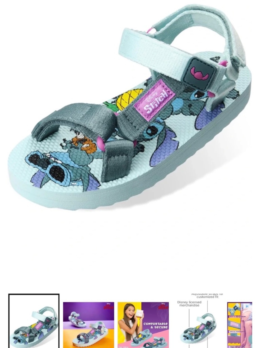 Girls Stitch Sandals Size 3Y New